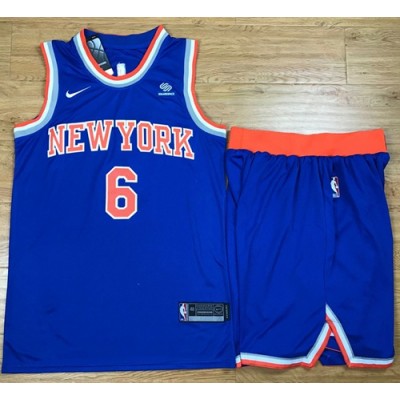 Nike New York Knicks #6 Kristaps Porzingis Blue A Set Youth NBA Swingman Icon Edition Jersey